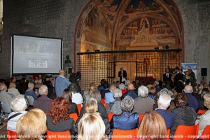 Vittorio Sgarbi alla chiesa della Verità