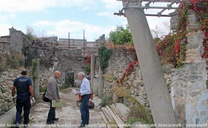 Ex scuderie a Sallupara - Il sopralluogo del sindaco Michelini