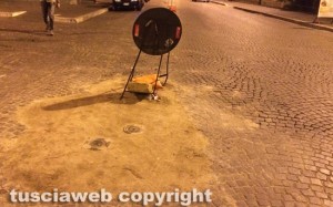 Viterbo - Via Ascenzi - I lavori  appena eseguiti vicino alle poste