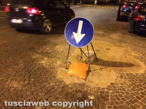 Viterbo - Via Ascenzi - I lavori appena eseguiti vicino alle poste