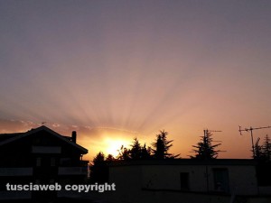 Uno splendido tramonto su Viterbo