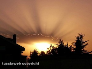 Uno splendido tramonto su Viterbo