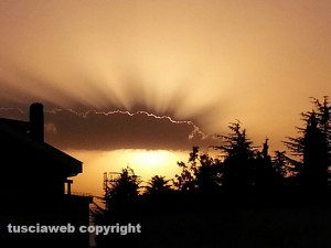 Uno splendido tramonto su Viterbo