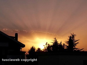Uno splendido tramonto su Viterbo