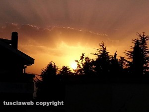 Uno splendido tramonto su Viterbo