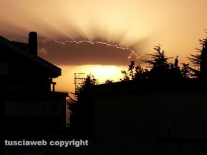 Uno splendido tramonto su Viterbo