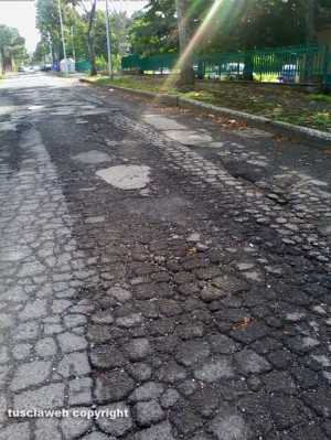 Viterbo - La strada in via Santa Maria in Silice