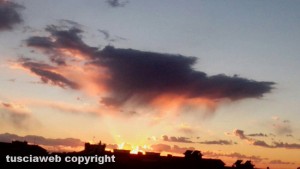Viterbo - Tramonto sul quartiere Santa Barbara
