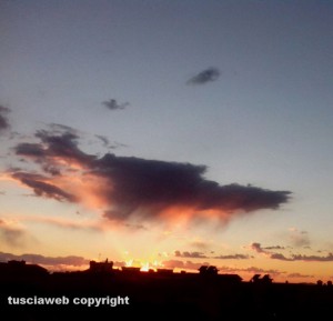 Viterbo - Tramonto sul quartiere Santa Barbara