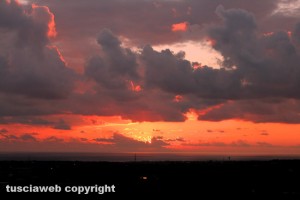 Tarquinia - Tramonto di fuoco