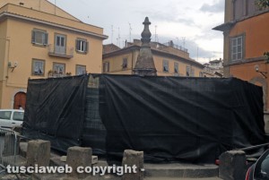 I lavori alla fontana a san Faustino