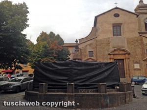 I lavori alla fontana a san Faustino