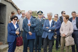 Tarquinia - Il sindaco Mazzola all'inaugurazione della tomba Bartoccini