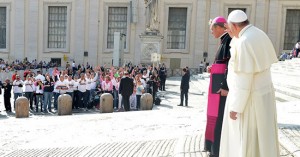 Gli Old rugby Viterbo a San Pietro incontrano Papa Francesco