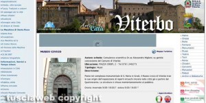 Viterbo - Museo civico - Il sito del comune che segnala ancora la chiusura