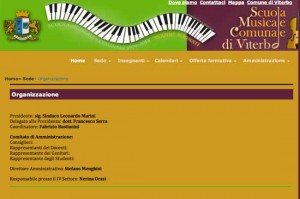 Il sito della Scuola musicale comunale