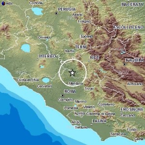 Il terremoto con epicentro a Torrita Tiberina