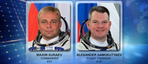 Gli astronauti russi Max Suraev e Alexander Samokutyaev