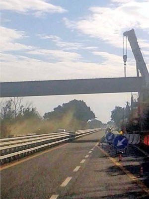 Il nuovo cavalcavia sull'Aurelia