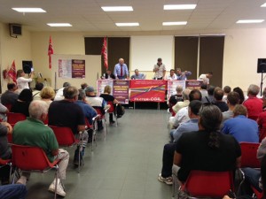 L'assemblea "Lavoro e dignità", organizzata da Cgil