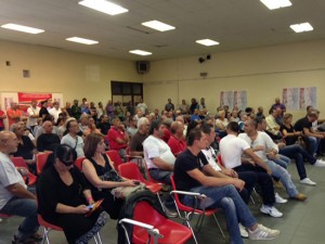 L'assemblea "Lavoro e dignità", organizzata da Cgil