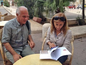 Bengasi Battisti a Lampedusa con il sindaco dell'isola