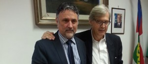 Ronciglione - Il sindaco Alessandro Giovagnoli e Vittorio Sgarbi
