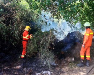 Incendio - Volontari Asvol all'opera