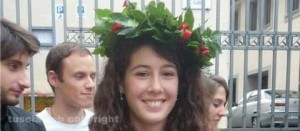 Viterbo - La neo dottoressa Fusi