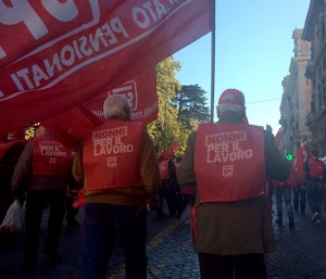 La manifestazione della Cgil a Roma