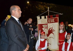 Il presidente della Regione Lazio Zingaretti e la banda di Gallese ad Assisi