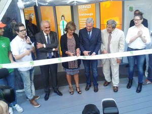 Roadshow Enel, il taglio del nastro a piazza del Comune