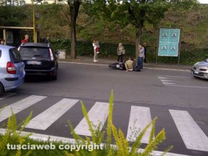 Viterbo - L'incidente in via Vicenza 