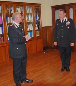 Il generale Agovino con il colonnello Mauro Conte al comando provinciale 