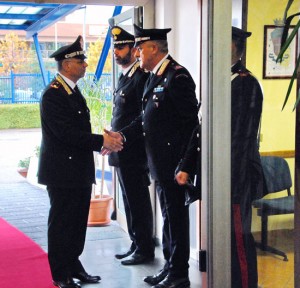 Il generale Agovino in visita al comando provinciale di Viterbo 