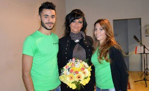 La direttrice Luciana Billi con i rappresentanti d’istituto per il liceo scientifico Gabriele Sbardella e Giulia Campana