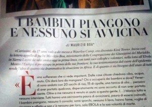 La lettera di padre Maurizio Boa pubblicata da Vanity Fair