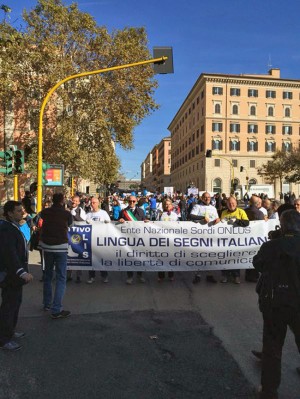 Marco Ciorba alla manifestazione a Roma