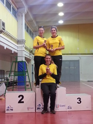 Da destra Maddalena Centaro, Chiara Necci  (al centro), Alexandra Vlad