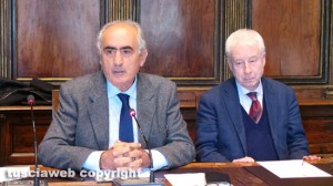 L'assessore Alvaro Ricci con l'architetto Capoccioni
