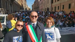 Marco Ciorba alla manifestazione a Roma