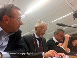 Alcuni sindacalisti in trattativa: Silvio Cappelli, Lorenzo Brugnetti, Paolo Citterio e Monica Brunetin