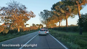 Capranica - Lunghe code al semaforo in località Vico Marino