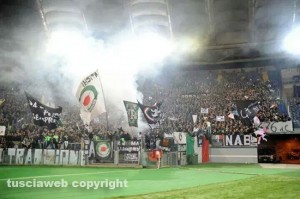 Il settore della Juventus all'Olimpico