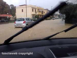 L'Aurelia allagata ieri