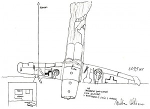 Il disegno realizzato da Massimiliano Bellacima della scuola sub