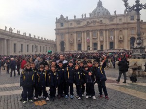 Roma - Il Calcio Tuscia all'udienza di papa Francesco