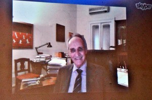 Pietro Ichino in collegamento via Skype