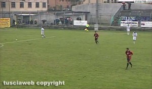 Un'azione del match della Flaminia contro Foligno 