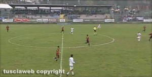Un'azione del match della Flaminia contro Foligno 